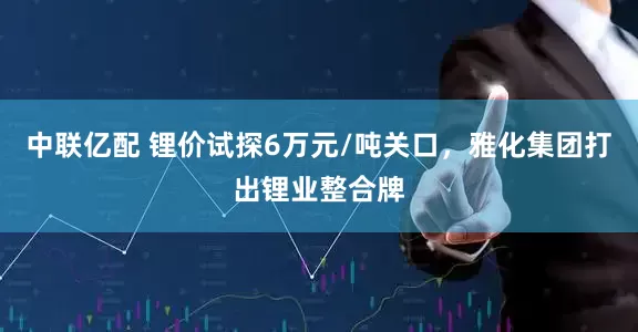 中联亿配 锂价试探6万元/吨关口，雅化集团打出锂业整合牌