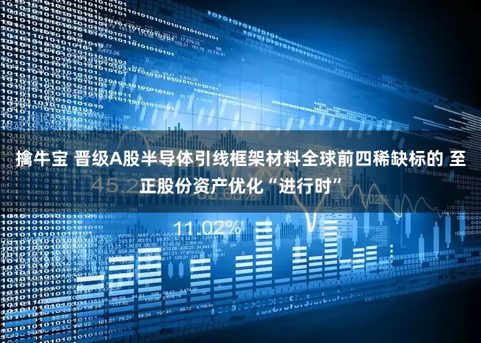 擒牛宝 晋级A股半导体引线框架材料全球前四稀缺标的 至正股份资产优化“进行时”